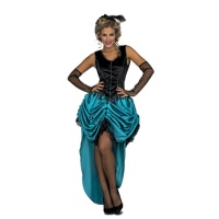 Costume ballerina burlesque blu da donna