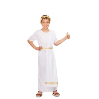 Costume romano bianco e oro da bambino