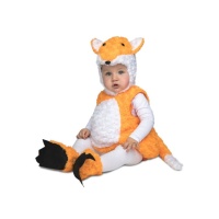 Costume da volpe arancione in peluche per bebè