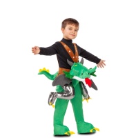 Costume bambino in spalla a un dragone