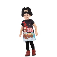 Costume capitano dei pirati da bambina