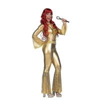 Costume stile discoteca anni '80 in oro da donna