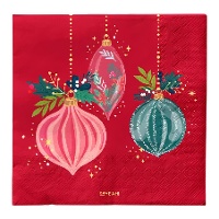Tovaglioli con decorazione natalizia da 16,5 cm - 30 pezzi