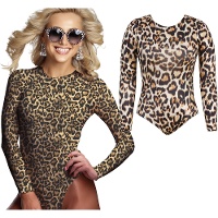 Body stampa leopardata da donna