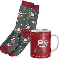 Set regalo con tazza e calzini di Babbo Natale