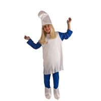 Costume folletto blu da bambina