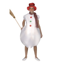 Costume pupazzo di neve con sciarpa da adulto