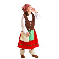 Costume pastorella con borsa da bambina