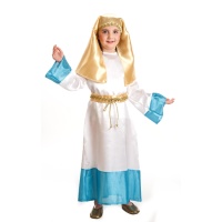 Costume Vergine Maria velo dorato da bambina