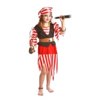 Costume da pirata filibustiere da bambina