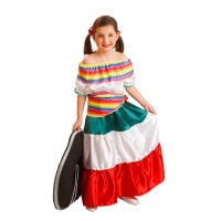 Costume mariachi bianco da bambina