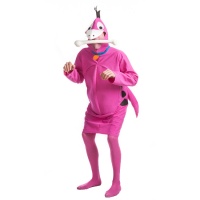 Costume dinosauro rosa da adulto