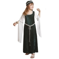 Costume medievale verde da bambina