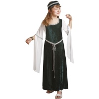 Costume medievale verde da bambina