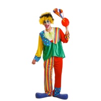 Costume clown con pois da adulto