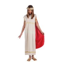 Costume romano mantello rossa da bambina