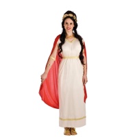 Costume romano mantello rosso da donna