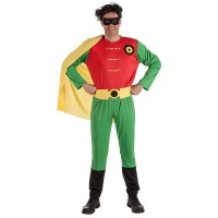 Costume supereroe rosso e verde da uomo