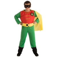 Costume da supereroe rosso e verde per bambini