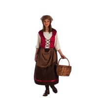 Costume locandiera con fazzoletto da bambina