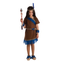 Costume da bambina indiana marrone