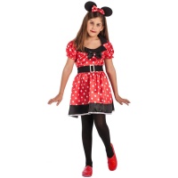 Costume topolina minnie con orecchie da bambina