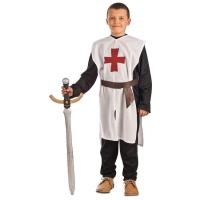 Costume medievale Templari con mantello da bambino