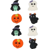 Figure di zucchero di Halloween di strega e gatto - Wilton - 8 pezzi