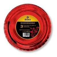 Piatti di 28 cm in cartone metallizzato - 3 pezzi