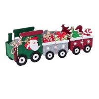 Treno di Babbo Natale con vagoni in feltro da 27 cm