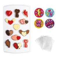 Kit Cuori di cioccolato - Decorare - 40 unità