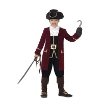 Costume da capitano pirata con cappello per bambini