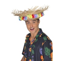 Cappello hawaiano con fiori - 55 cm