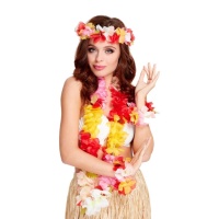 Set hawaiano di fiori multicolore