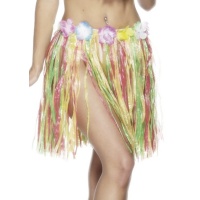 Gonna hawaiana multicolore con fiori