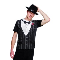 Maglietta costume gangster uomo