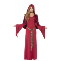 Costume sacerdotessa rosso da donna