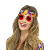 Occhiali rossi hippie