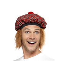 Cappello scozzese con capelli - 57 cm