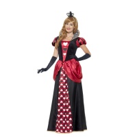 Costume regina di cuori con corona da donna