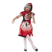 Costume Cappuccetto Rosso zombie da bambina