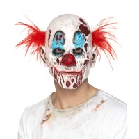Maschera da clown con il viso bruciato