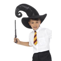 Cappello, cravatta e bacchetta studente Harry infantile