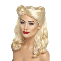 Parrucca stile pin-up bionda