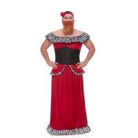 Costume donna barbuta da uomo