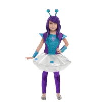 Costume alieno blu da bambina