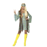 Costume hippie con gilet da donna