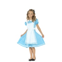 Costume azzurro Alice da bambina