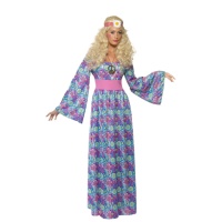 Costume hippie flower blu da donna