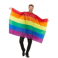 Costume bandiera arcobaleno da adulto